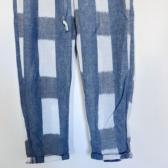 Current Elliott Women's The Drawstring Lounge Trouser Tokyo Revival Cotton Linen - Picture 5 of 8